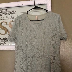 Sage lace dress